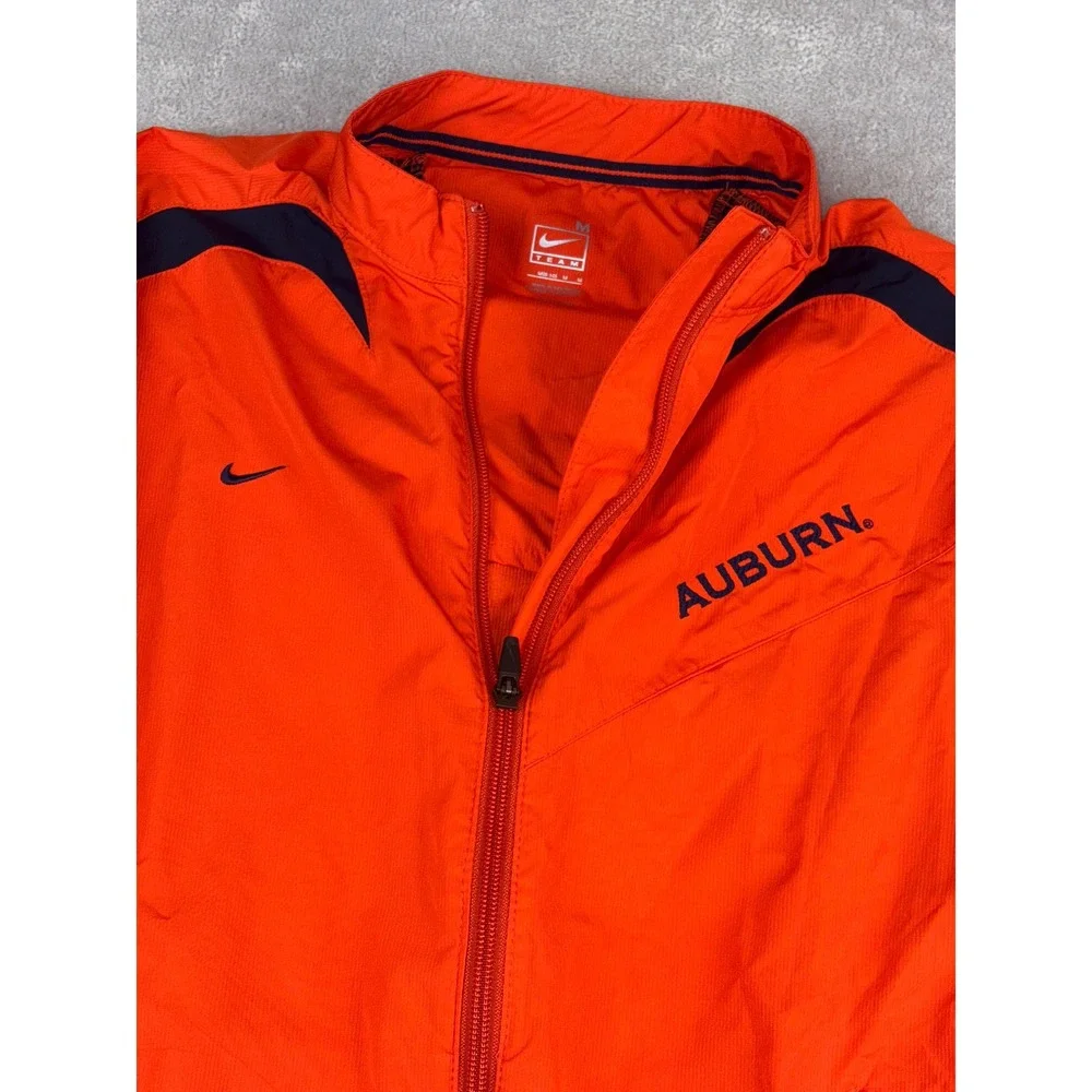 Nike Auburn Tigers Windbreaker Jacket Orange Blue Kids Medium‎ Full Zip